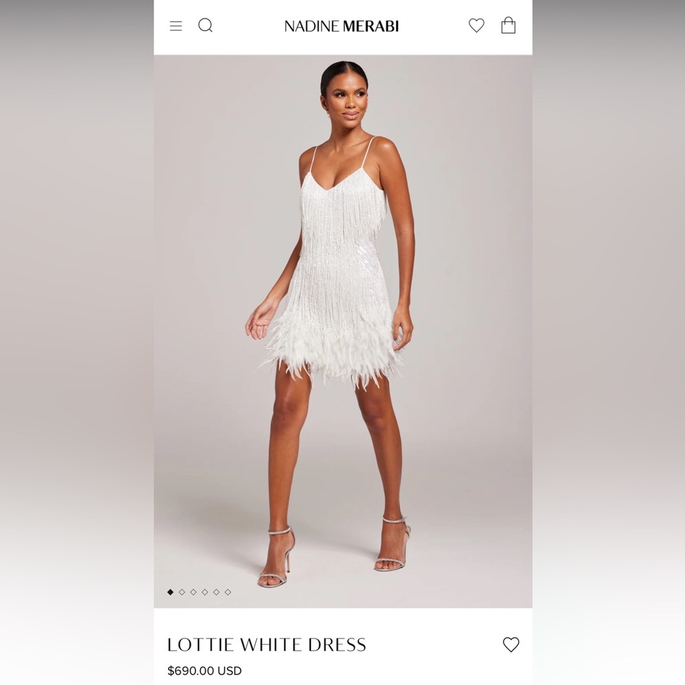 Nadine Merabi- Lottie dress in white